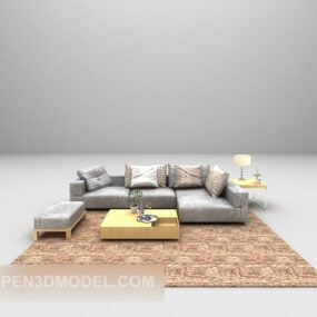 灰色现代沙发家具3d模型