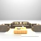 Современный комбинированный диван с большой полной мебелью