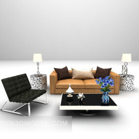 Modern Multi-seaters Sofa Table 3d model