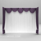Home Purple White Curtain