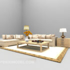 Sofá beige combinado de estilo moderno