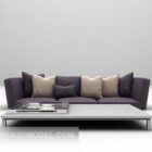 Purple Three-person Sofa Furniture
