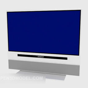 TV-Display mit Soundbar 3D-Modell
