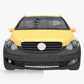 โมเดล 3 มิติทาสีเหลืองรถยนต์
