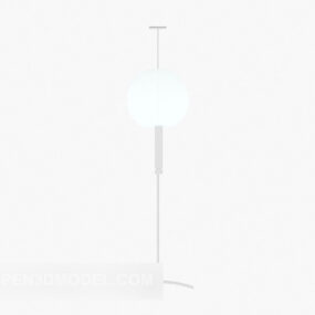 Lámpara de pie con pantalla blanca modelo 3d