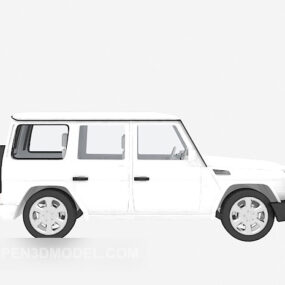 White Suv Car 3d model