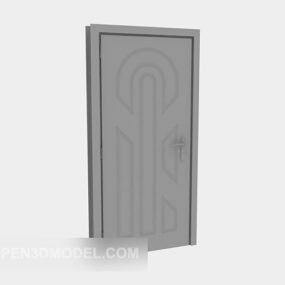 Drzwi z szarego drewna Model 3D