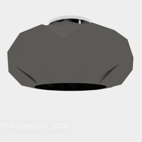 Modern Chandelier Grey Shade 3d model