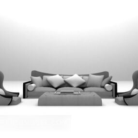 European Family Sofa Modern Style 3d model