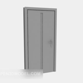 단일 문 회색 페인트 3d 모델