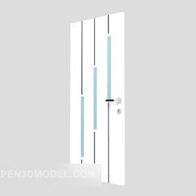 Modello 3d della porta bianca