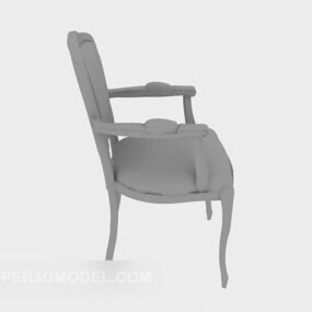Wood Chair Retro Style 3d model