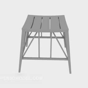 Simple Home Wood Chair Furniture 3d model