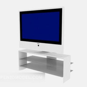 White Tv Lcd 3d model