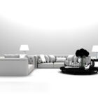 Gray Line Sofa Table Full Sets
