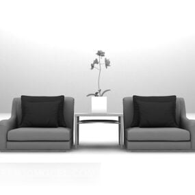 Modern Single Sofa Furniture 3d model