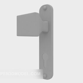 회색 문 손잡이 유형 3d 모델
