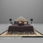European Bed Luxury Purple Color