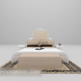 Hotel Luxury Bed With Daybed 3d model