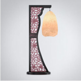 Chinese Floor Lamp Carving Hanging Shade 3d model