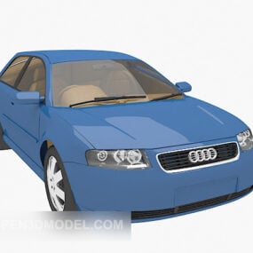 Blauw Audi Sedan auto 3D-model