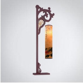 Chinese Style Floor Lamp Hanging Shaped 3d model