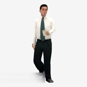 Modello 3d del personaggio degli uomini d'affari