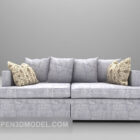 Мультиплеерний диван сірої тканини