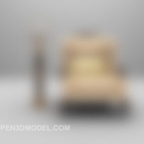 Sofa Tunggal Mewah Model 3d Gaya Vintage