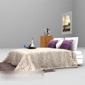 Modern Family Bed Furniture 3d model