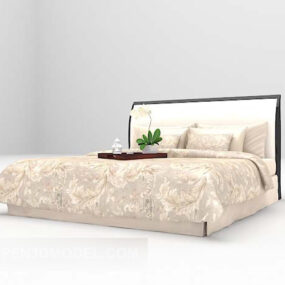מיטה זוגית לבנה סט מלא סט גדול דגם תלת מימד