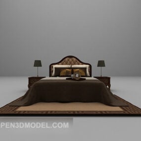 Hotel Brown Bed 3d model