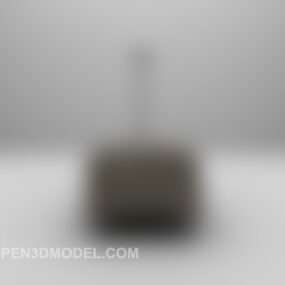 Single Grey Sofa Furniture 3d model