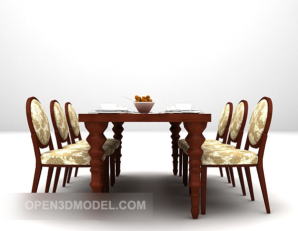 欧式复古餐桌椅