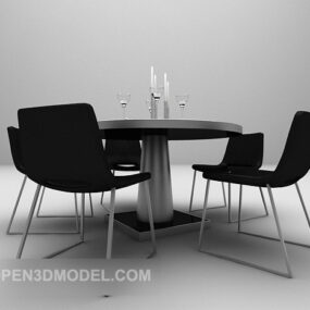 Minimalist Dinning Table Furniture 3d model