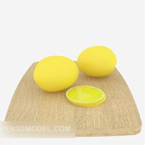 Modelo 3d de fruta de limón