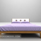 Wood Bed Furniture Purple Mattress