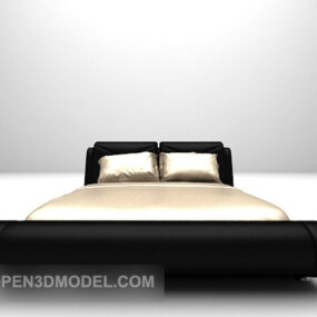Leather Bed Simple Furniture 3d model