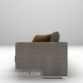 Single Sofa Grey Fabric Furniture 3d model