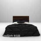 Серый матрас с двуспальной кроватью в современном стиле