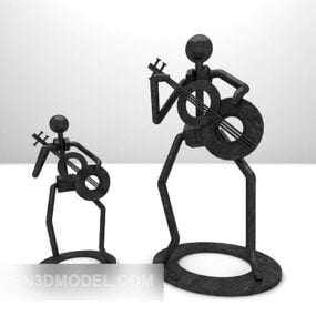 Iron Character Sculpture Set Møbel 3d-modell