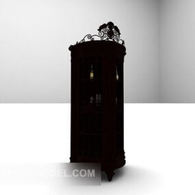Black Tube Showcase Furniture 3d-model
