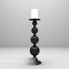 Black Iron Candlestick Furniture V1 3d model