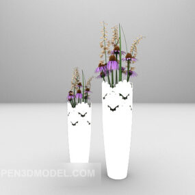 Texture Vase Set Furniture 3d model