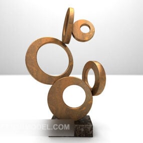 Kreise abstrakte Skulptur Möbel 3D-Modell