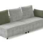 灰色の布のXNUMX人用ソファ家具