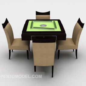 माहजोंग टेबल चेयर फर्नीचर 3डी मॉडल