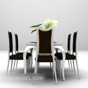 European Home Dinning Table Furniture 3d model