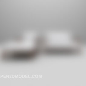 White Leisure Sofa 3d model