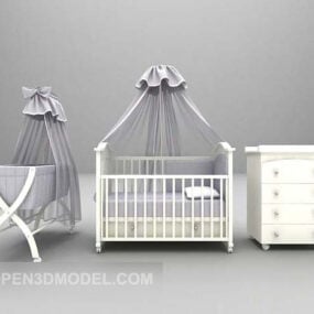 Baby Cradle Bed 3d model